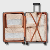 French Connection 6pc Packing Cube Set - Travel Storage Set for Luggage in Sand