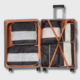 French Connection 6pc Packing Cube Set - Travel Storage Set for Luggage in Black