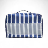 French Connection 6pc Packing Cube Set - Travel Storage Organizer Set for Luggage (Striped) in Navy