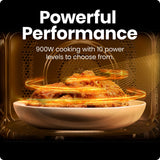 Chefman 0.9 Cu ft Countertop Microwave Oven, 900 Watts - Stainless Steel