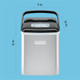 Chefman Dual-Size Countertop Bullet Ice Machine w/ 1.3lb Capacity - Stainless Steel